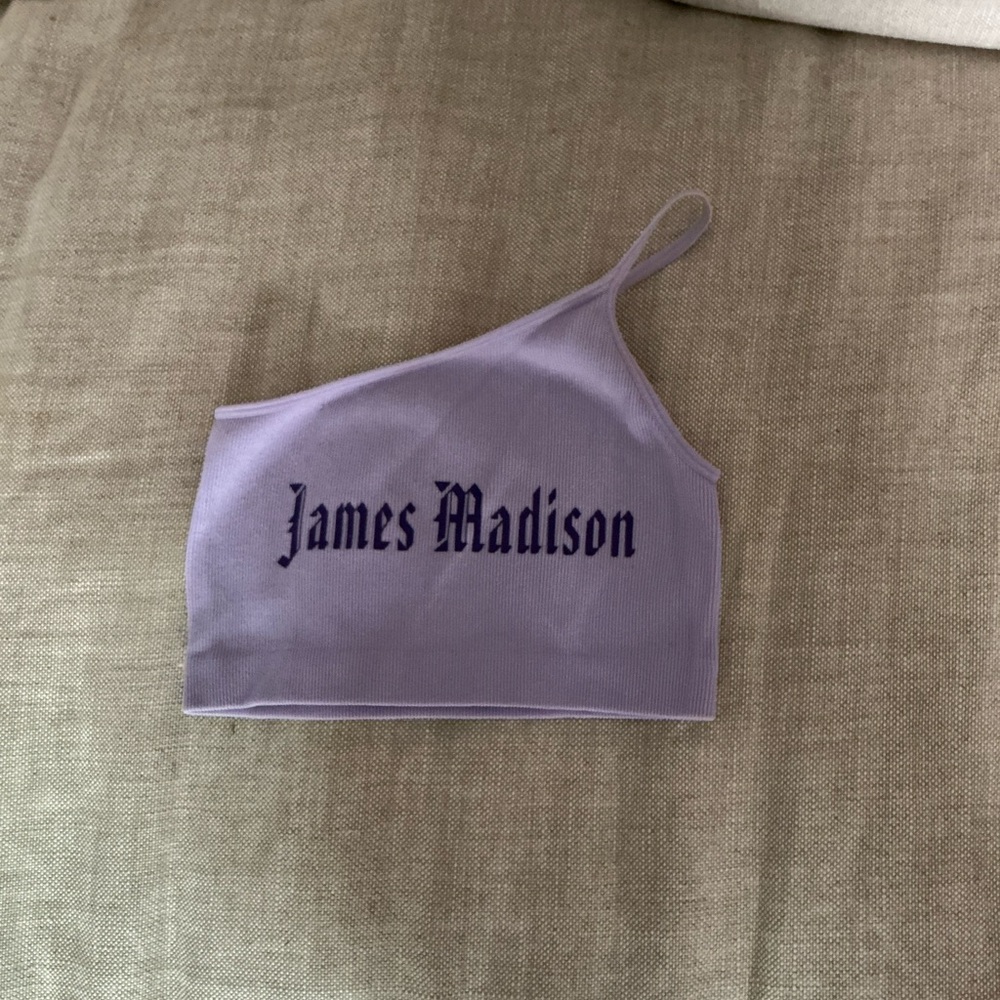 Purple One-Shoulder Crop Top